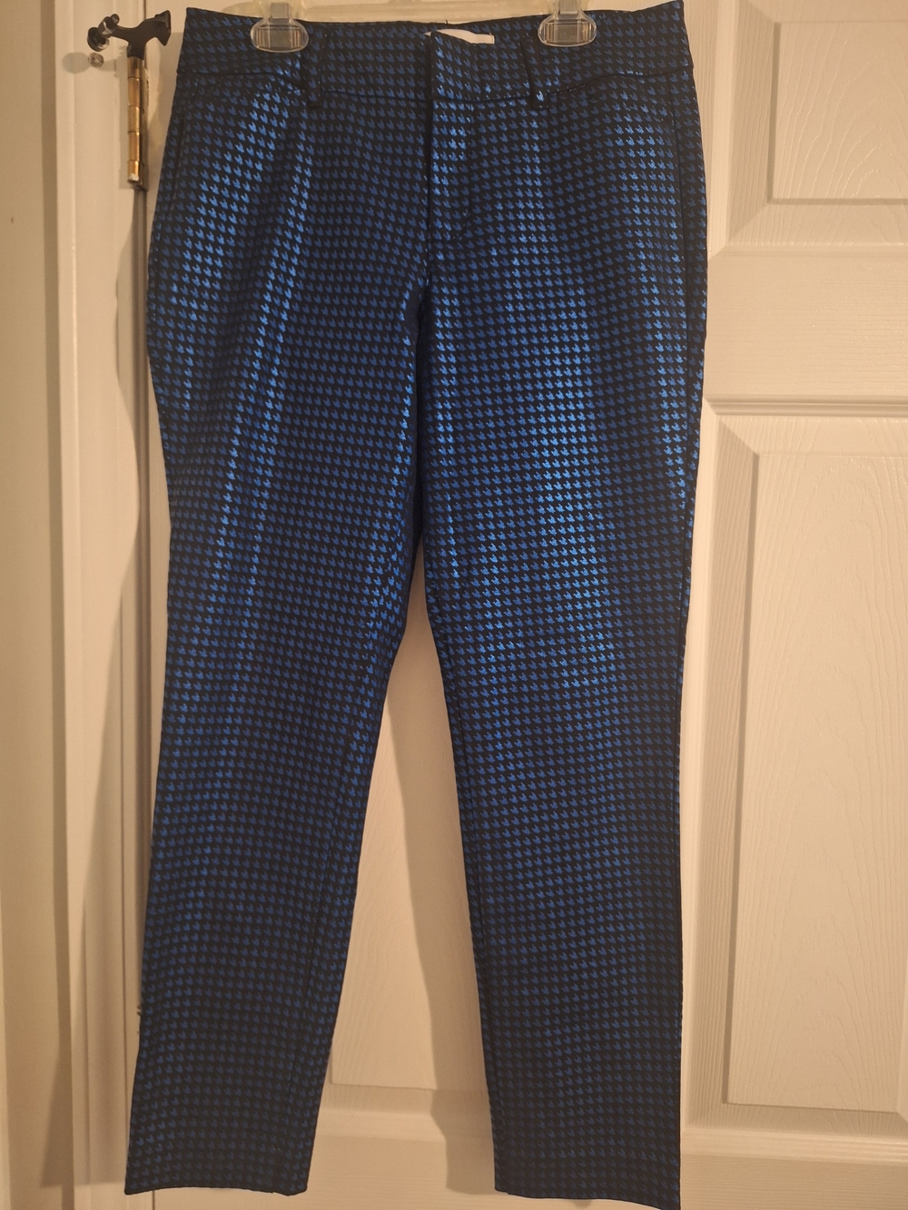 Old Navy Blue and Black Houndstooth Dress Pants